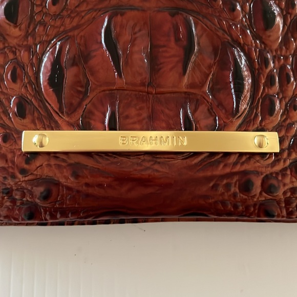 NWT Brahmin Jody Pecan Melbourne Croc-Embossed Leather Crossbody - Picture 7 of 16